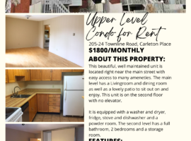 Two Bedroom Condo for rent in Carleton Place